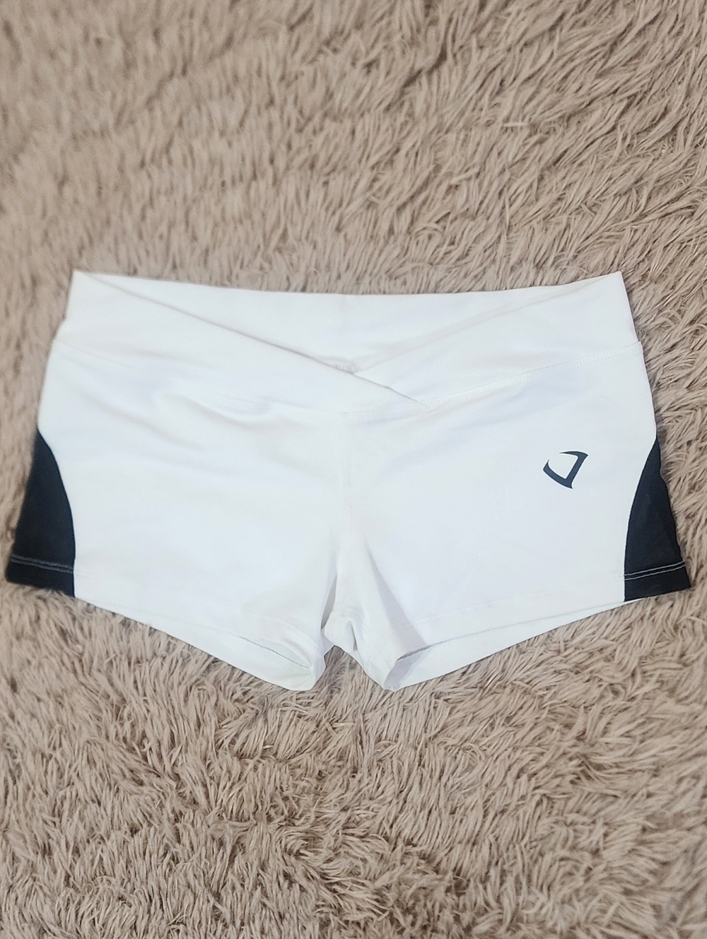 Violate The Dress Code- White Women's V‑Waist Athletic Shorts